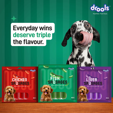 Drools Fish Sausages Dog Treat 450g