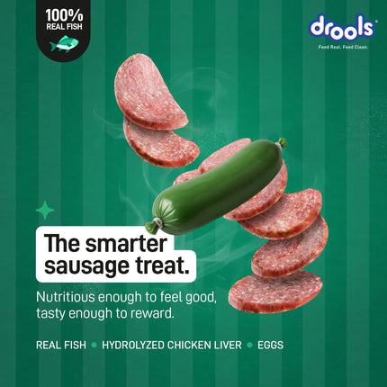 Drools Fish Sausages Dog Treat 450g
