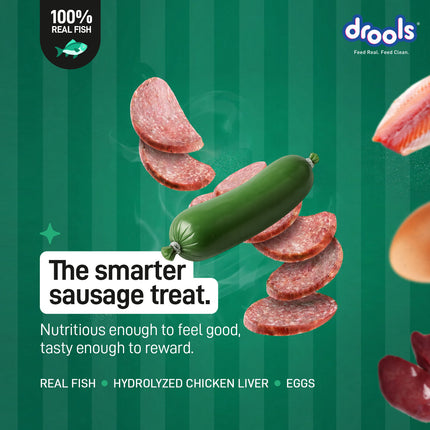Drools Fish Sausages Dog Treat 450g
