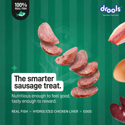 Drools Fish Sausages Dog Treat 450g