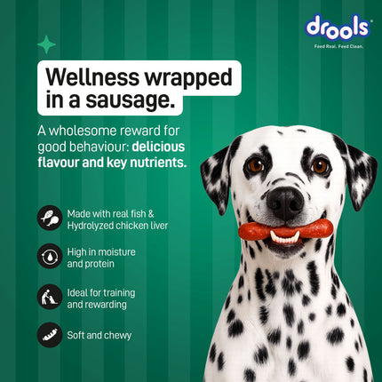 Drools Fish Sausages Dog Treat 450g