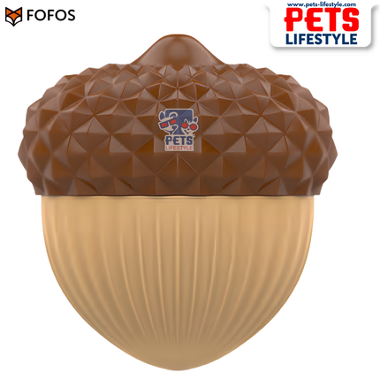 FOFOS Harvest TPR Acorn Dog Toy Durable TPR + Squeaker Dental Health Chew Toy