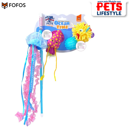 FOFOS Sealife Wand 4 toys in one package Catnip-Infused Interactive Cat Toy Set