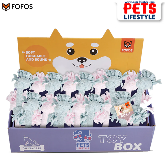 FOFOS Terry Rope 2 Knots Puppy Toy in box – Terry Teething Toy for Puppies  Soft Rope Toy