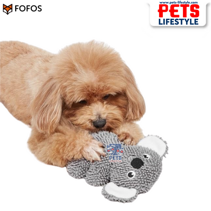 FOFOS Tough Dog Toy – Koala ,Plush Chew Toy with Squeaker
