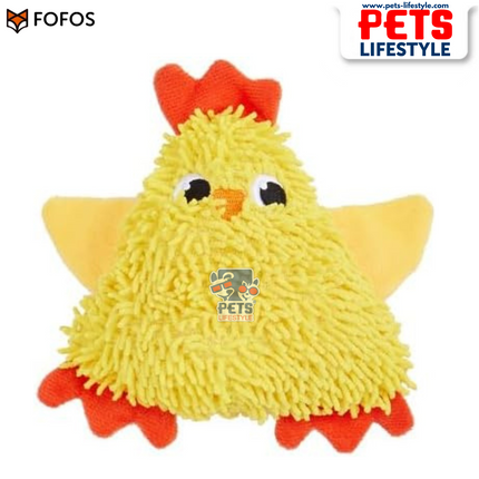 FOFOS Tough Dog Toy – Chick , Durable Plush Toy with Squeaker