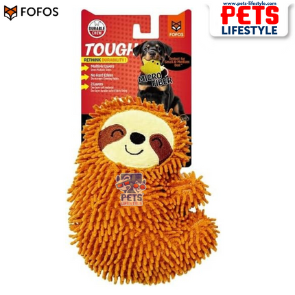 FOFOS Tough Dog Toy – Sloth Durable Plush Toy with Squeaker