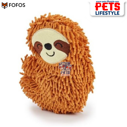FOFOS Tough Dog Toy – Sloth Durable Plush Toy with Squeaker