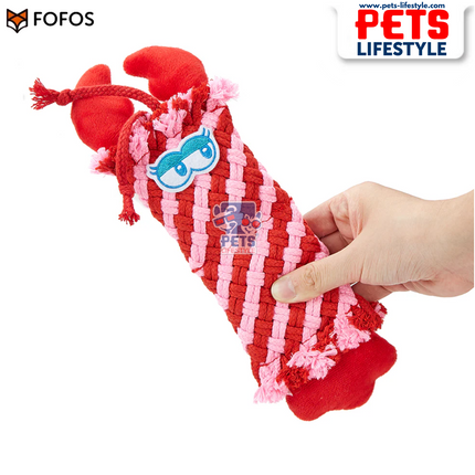 FOFOS Puppy Rope Toy – Lobster Soft Chew Toy with Squeaker
