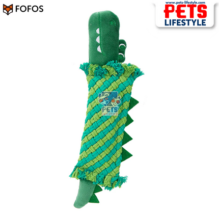 FOFOS Puppy Rope Toy – Crocodile ,Teething Relief Toy with Squeaker