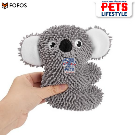 FOFOS Tough Dog Toy – Koala ,Plush Chew Toy with Squeaker