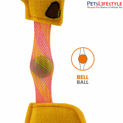 FOFOS Flick Tube Giraffe spring tube and bell detail