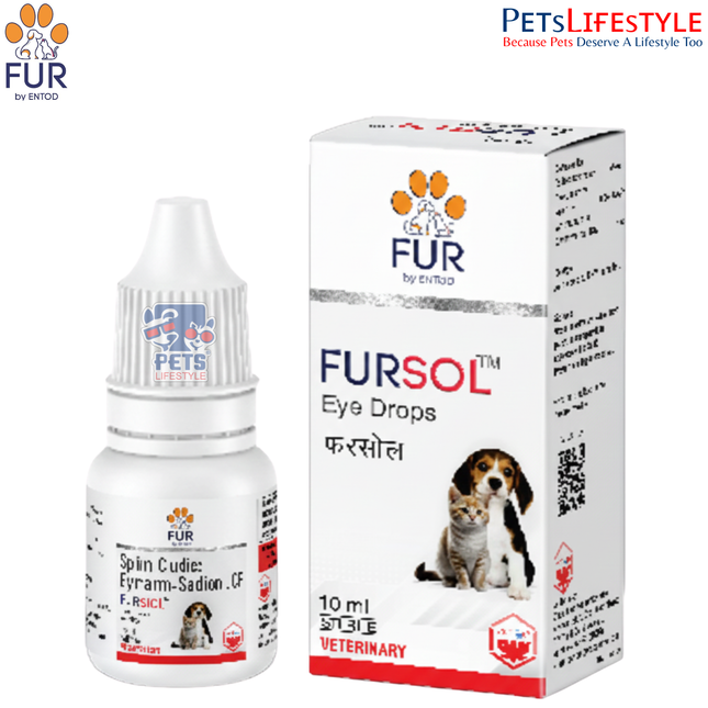 FURSOL Eye Drops 5ML – Hypertonic Saline 5% Solution for Corneal Edema & Corneal Ulcers in Dogs and Cats