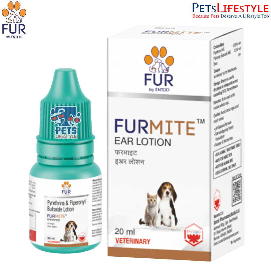 Buy FURMITE Ear Lotion for Dogs & Cats – Pyrethrins 0.05% + Piperonyl ...