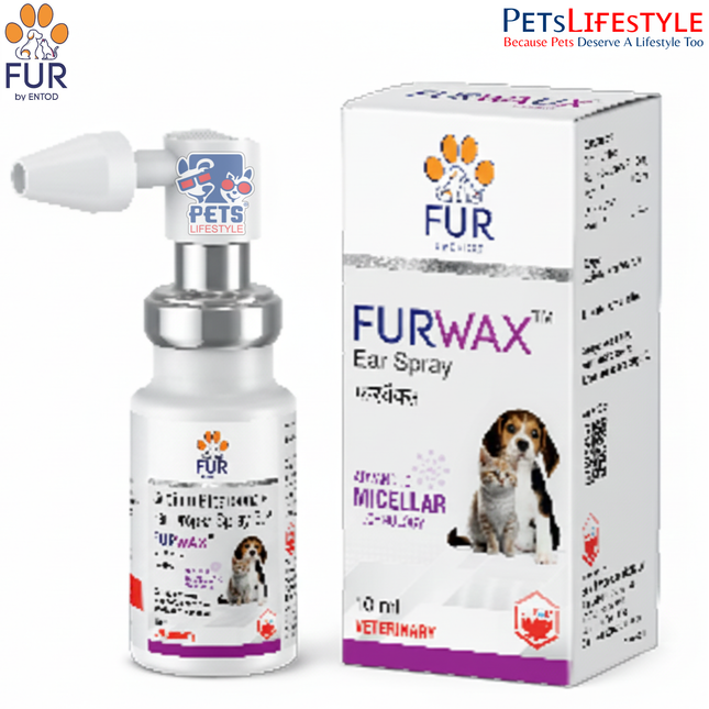 FURWAX™ Ear Spray – Sodium Bicarbonate 34 mg  Ear Wax Softener & Removal Solution for Dogs and Cats