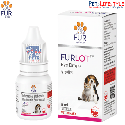 FURLOT™ Eye Drops 5ML– Anti-Inflammatory Ophthalmic Solution for Dogs and Cats