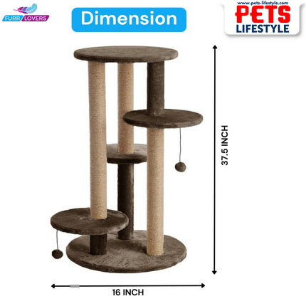 FURRLOVERS Multi-Level Cat Tree with Scratching Posts and Platforms