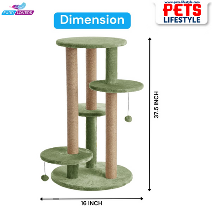 FURRLOVERS Multi-Level Cat Tree with Scratching Posts and Platforms