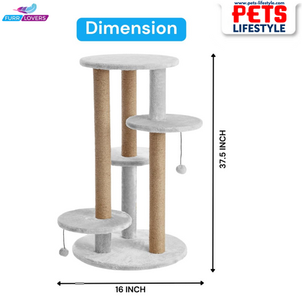 FURRLOVERS Multi-Level Cat Tree with Scratching Posts and Platforms