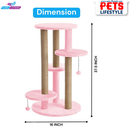FURRLOVERS Multi-Level Cat Tree with Scratching Posts and Platforms