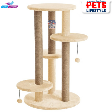 FURRLOVERS Multi-Level Cat Tree with Scratching Posts and Platforms
