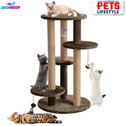 FURRLOVERS Multi-Level Cat Tree with Scratching Posts and Platforms