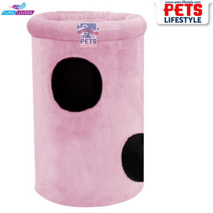 FURRLOVERS Cat House with Plush Cushion, 2 Levels