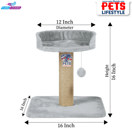 Furrlovers Activity Kitten Cat Tree  Hanging Ball | Top Seat | Jute Rope Scratching Post
