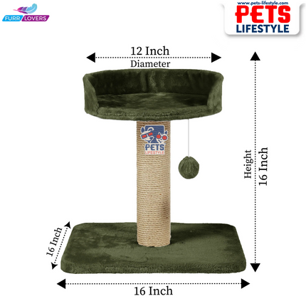 Furrlovers Activity Kitten Cat Tree  Hanging Ball | Top Seat | Jute Rope Scratching Post