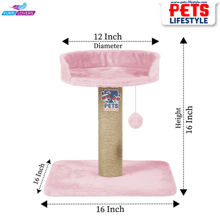 Furrlovers Activity Kitten Cat Tree  Hanging Ball | Top Seat | Jute Rope Scratching Post