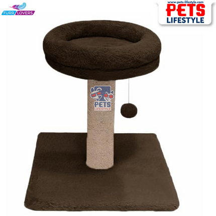FurRLOVERS  Bolster Top Cat Tree Scratching Post Tower for Kittens and Cats