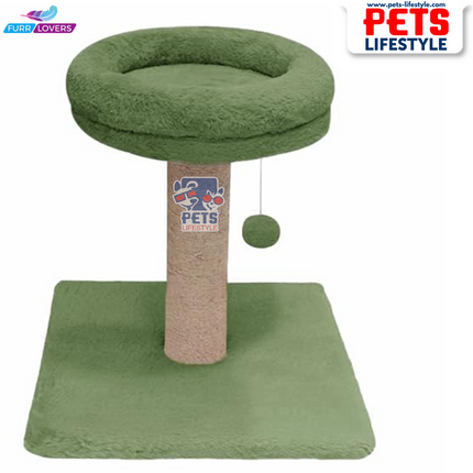 FurRLOVERS  Bolster Top Cat Tree Scratching Post Tower for Kittens and Cats