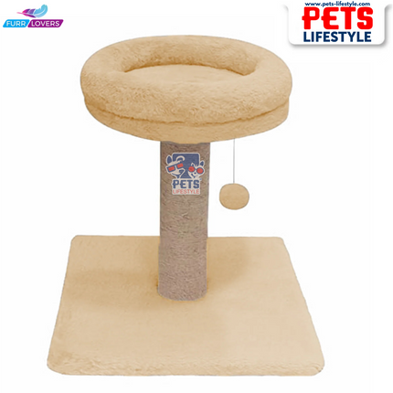 FurRLOVERS  Bolster Top Cat Tree Scratching Post Tower for Kittens and Cats