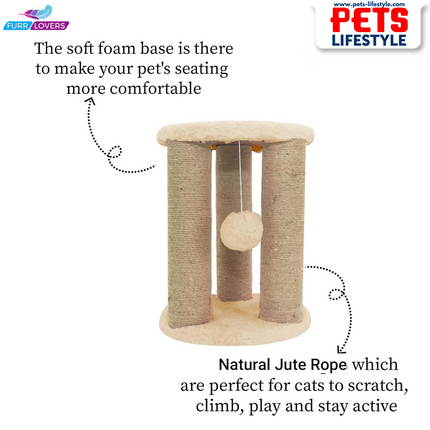 Furrlovers Cat Natural Sisal Rope Scratching Post  Activity Tree