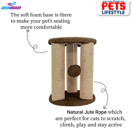 Furrlovers Cat Natural Sisal Rope Scratching Post  Activity Tree