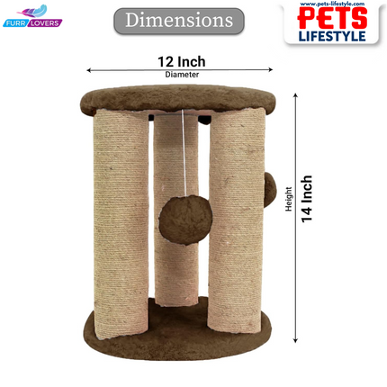 Furrlovers Cat Natural Sisal Rope Scratching Post  Activity Tree