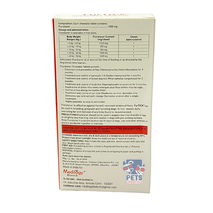 Medilogy FurTICK Fluralaner Tick & Flea Chewable Tablet