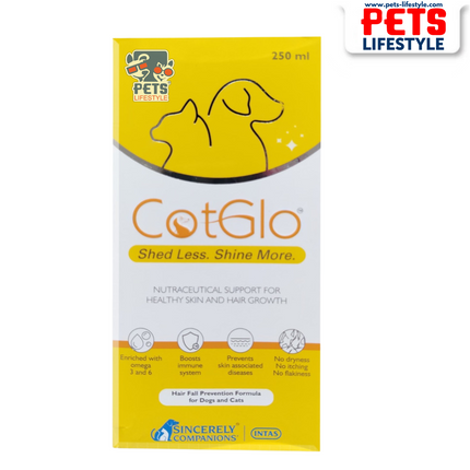Intas Cotglo – Shed Less, Shine More (Liquid Skin & Coat Supplement for Dogs & Cats)