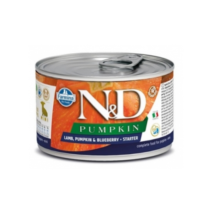 Farmina N&D Grain Free Pumpkin Lamb and Blueberry Starter Mini Wet Food – 140 g