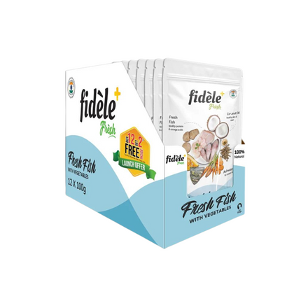 Fidele+ Fresh Fish With Vegetables Pouch 100 Gm