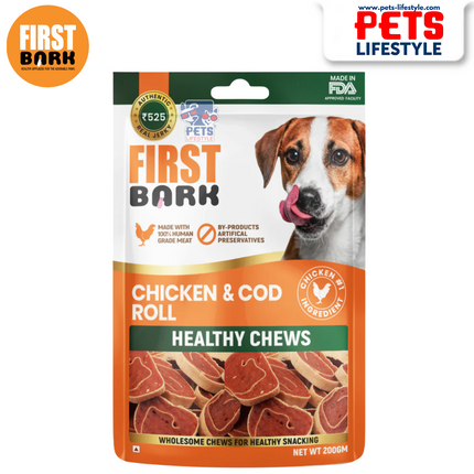 First Bark Chicken Cod Roll Dog Treats