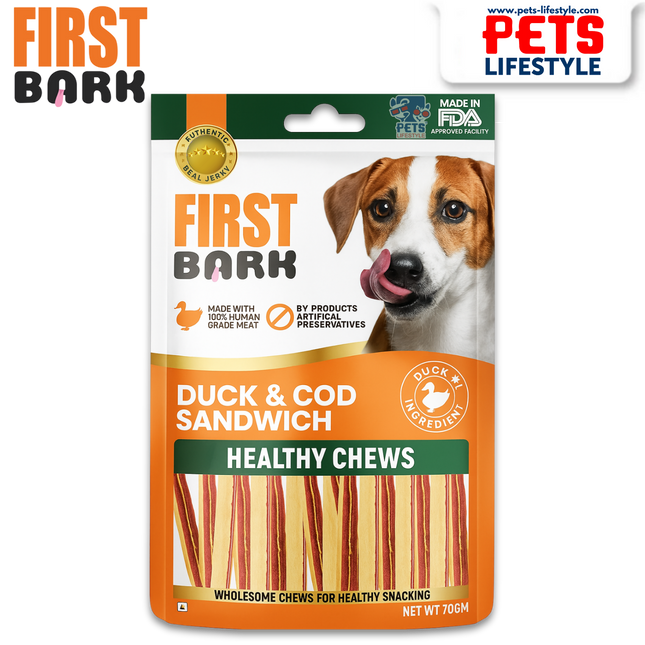 First Bark Duck & Cod Sandwich HEALTHY CHEWS (70g)