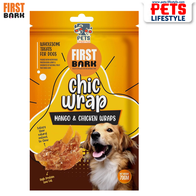 First Bark Chic Wrap Mango & Chicken Wraps-70g