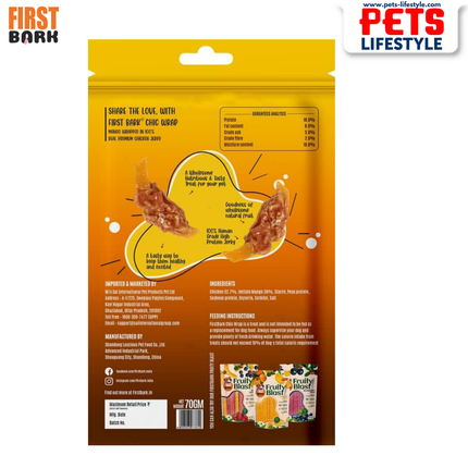 First Bark Chic Wrap Mango & Chicken Wraps-70g