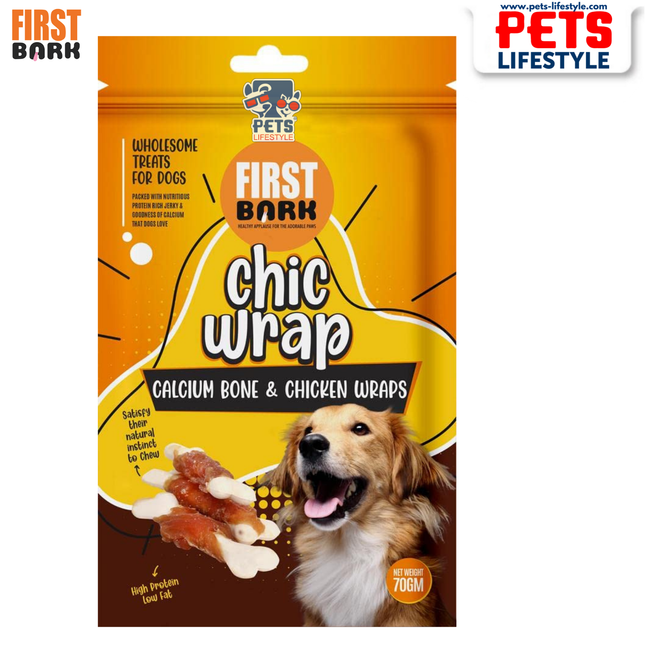 First Bark Chic Wrap Calcium Bone & Chicken Wrap-70g