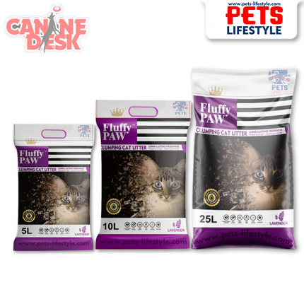 Fluffy PAW  Lavender Scented Cat Litter – Fast Clumping, Dust-Free