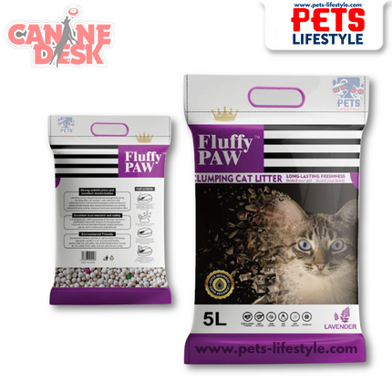 Fluffy PAW  Lavender Scented Cat Litter – Fast Clumping, Dust-Free