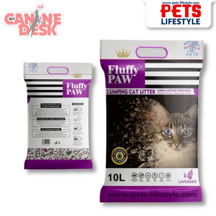 Fluffy PAW  Lavender Scented Cat Litter – Fast Clumping, Dust-Free