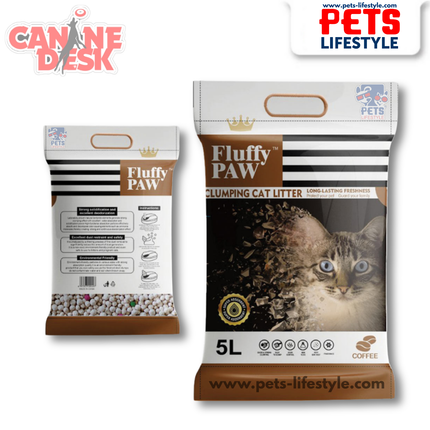 Fluffy PAW  Coffee Scented Cat Litter – Fast Clumping, Dust-Free