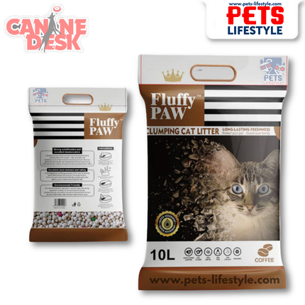 Fluffy PAW  Coffee Scented Cat Litter – Fast Clumping, Dust-Free
